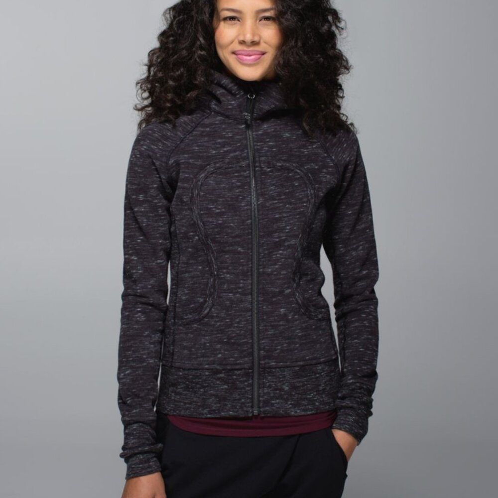 Lululemon Scuba Hoodie II - Heathered Marled Black / Black
